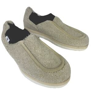 P448 Baby Lama Teddy Off White Vibram Sole Slip On Shoe Size 10 /EU 41 Slipper